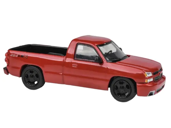 2006 Chevrolet Silverado 454 LSX Pickup Truck Victory Red 1/64 Diecast Model Car by Paragon Models #3