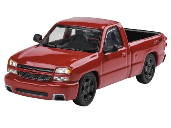 2006 Chevrolet Silverado 454 LSX Pickup Truck Victory Red 1/64 Diecast Model Car by Paragon Models #4