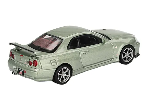 Nissan Skyline GT-R (R34) V-Spec II Nur RHD (Right Hand Drive) Millenium Jade Metallic Limited Edition 1/64 Diecast Model Car by Mini GT #3