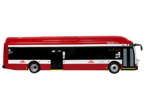 New Flyer Xcelsior Transit Bus Bank "TTC – Toronto Transit Commission" Red and White "The Bus & Motorcoach Collection" Limited Edition to 504 Pieces Worldwide 1/43 Model by Iconic Replicas #2