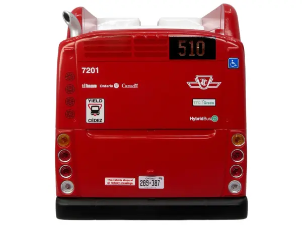 New Flyer Xcelsior Transit Bus Bank "TTC – Toronto Transit Commission" Red and White "The Bus & Motorcoach Collection" Limited Edition to 504 Pieces Worldwide 1/43 Model by Iconic Replicas #5