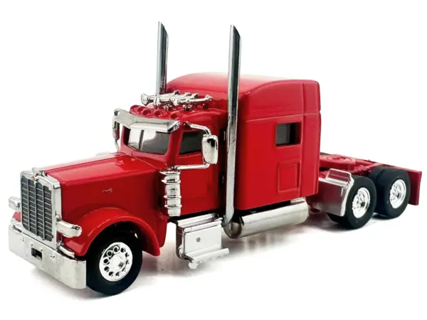 Peterbilt 389 Truck Tractor with Sleeper Cab Red 1/87 (HO) Scale Plastic Model Car by HO Logistics #2