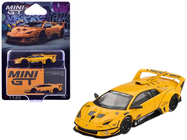 Lamborghini Murcielago GT EVO LB-Silhouette Works Yellow Limited Edition 1/64 Diecast Model Car by Mini GT #1