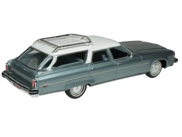 1976 Oldsmobile Custom Cruiser Light Blue Metallic with White Top and Blue Interior Limited Edition to 200 pieces Worldwide 1/43 Model Car by Goldvarg Collection #2