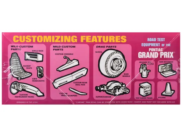 Skill 2 Model Kit of 1965 Pontiac Grand Prix Show 'N' Go 1/25 Scale Model by AMT #3