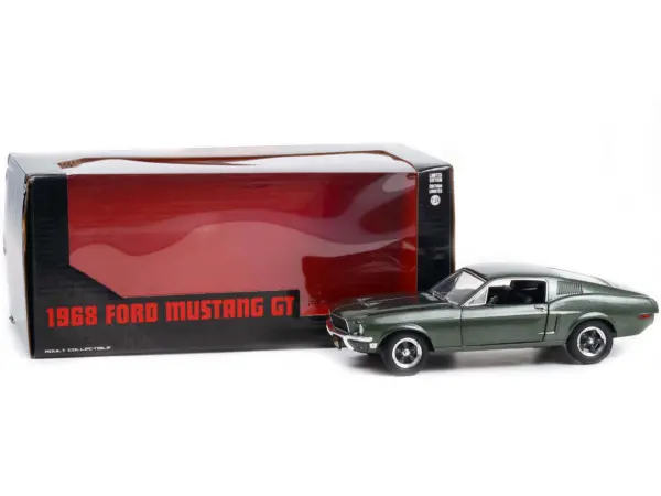 1968 Ford Mustang GT Fastback Highland Green Metallic 1/24 Diecast Model Car by Greenlight #3