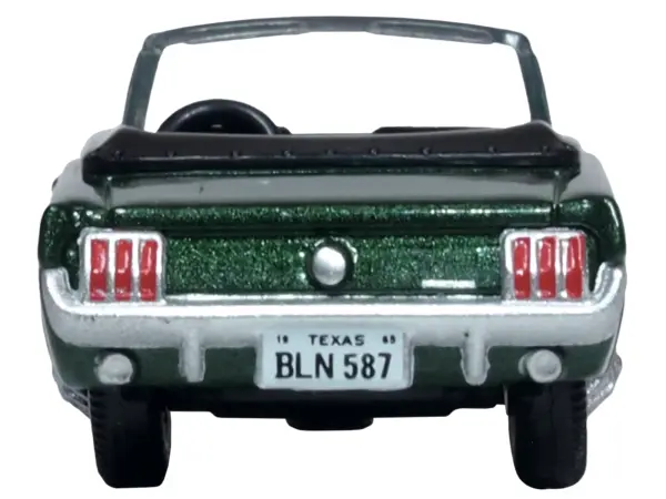 1965 Ford Mustang Convertible Ivy Green Metallic 1/87 (HO) Scale Diecast Model Car by Oxford Diecast #4