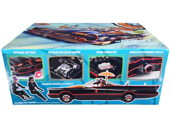 Skill 2 Model Kit 1966 Batmobile "Bad Guy Getaway Edition" with Penguin and Catwoman Figures "Batman" (1966-1968) TV Series 1/25 Scale Model by Polar Lights #3