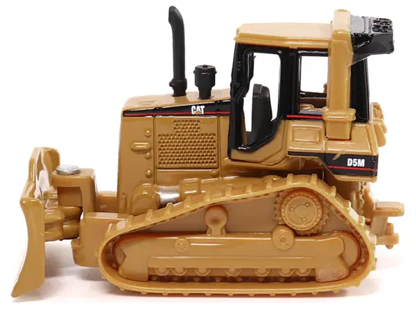 Peterbilt 579 UltraLoft Tandem Tractor Red Metallic with Lowboy Trailer and CAT D5M Dozer Yellow 1/87 (HO) Diecast Model by Diecast Masters #4
