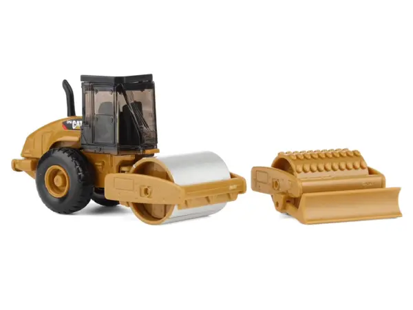CAT Caterpillar CS56 Roller with Interchangeable Front Attachment Yellow 1/87 (HO) Diecast Model by Diecast Masters #3