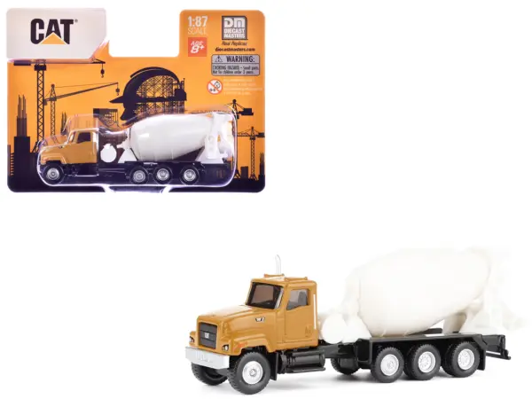 CAT Caterpillar CT681 Concrete Mixer Yellow 1/87 (HO) Diecast Model by Diecast Masters #1