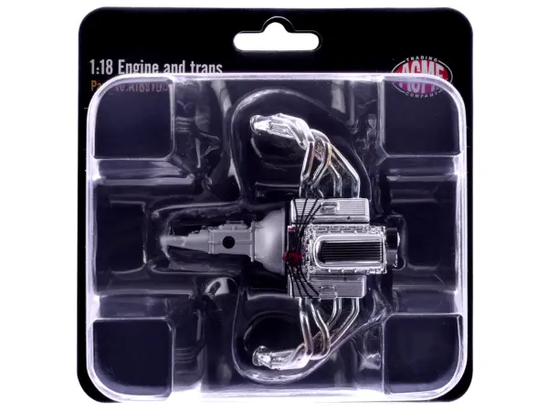 Blown 427 Engine & Transmission Replica from "1957 Chevrolet 150 Gasser" 1/18 Model by ACME #3