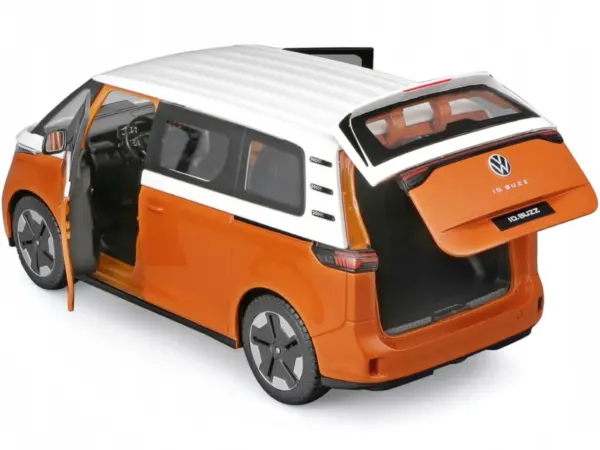 2023 Volkswagen ID. Buzz Van Orange and White "Special Edition" Series 1/24 Diecast Model Car by Maisto #2