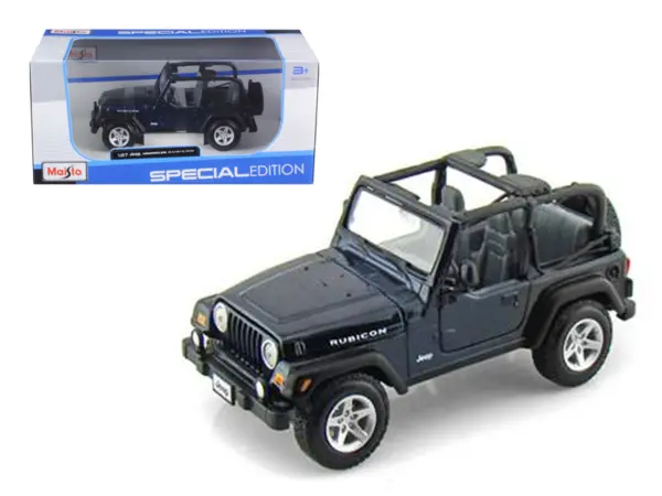 Jeep Wrangler Rubicon Dark Blue 1/27 Diecast Model Car by Maisto #1