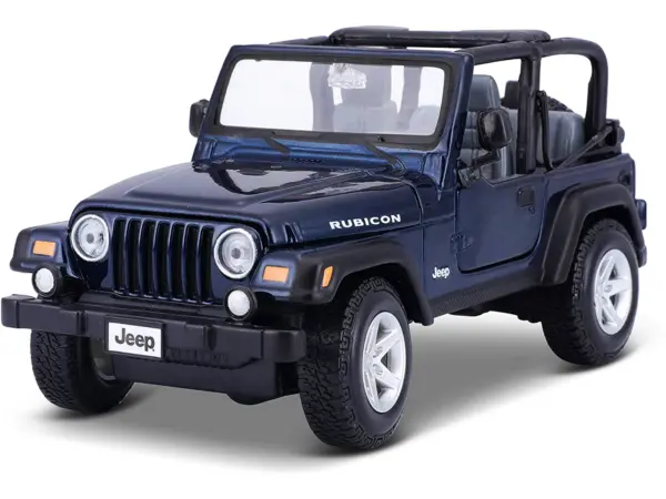 Jeep Wrangler Rubicon Dark Blue 1/27 Diecast Model Car by Maisto #3
