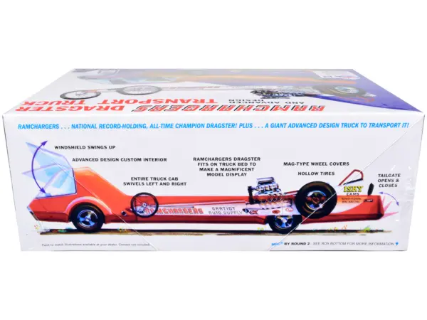 Skill 2 Model Kit Ramchargers Dragster and Advanced Design Transport Truck 2 Kits in 1 1/25 Scale Models by MPC #2