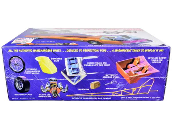 Skill 2 Model Kit Ramchargers Dragster and Advanced Design Transport Truck 2 Kits in 1 1/25 Scale Models by MPC #3
