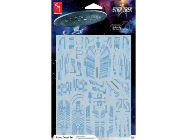 "Star Trek: The Next Generation" U.S.S. Enterprise NCC-1701-D Aztec Decal Set 1/1400 Scale by AMT #1