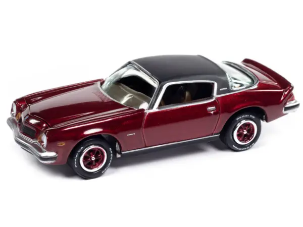 1975 Chevrolet Camaro LT Dark Red Metallic with Black Top "Classic Gold Collection" 1/64 Diecast Model Car by Johnny Lightning #2