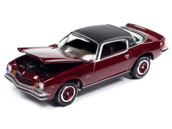 1975 Chevrolet Camaro LT Dark Red Metallic with Black Top "Classic Gold Collection" 1/64 Diecast Model Car by Johnny Lightning #3