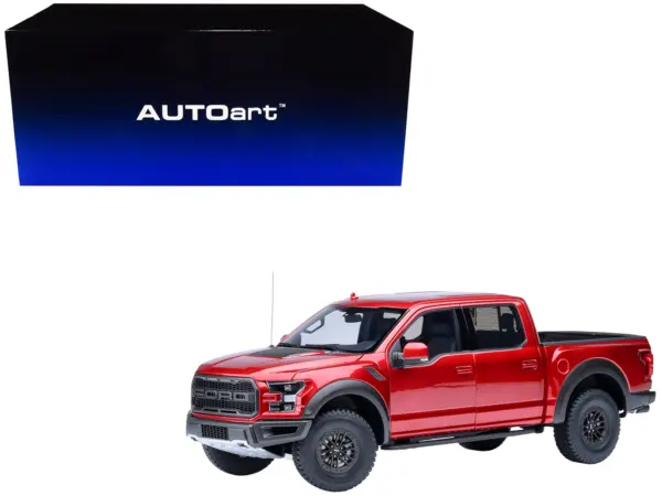2019 Ford F-150 Raptor Pickup Truck Ruby Red Metallic 1/18 Model Car by Autoart #1