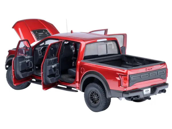 2019 Ford F-150 Raptor Pickup Truck Ruby Red Metallic 1/18 Model Car by Autoart #2