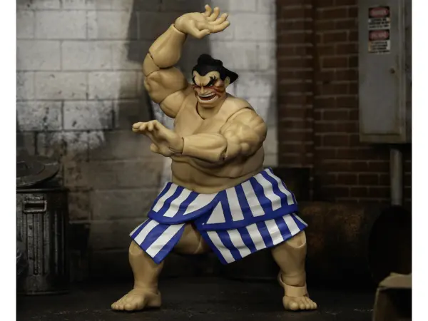 E. Honda 6.5" Moveable Figure with Accessories and Alternate Head and Hands "Ultra Street Fighter II: The Final Challengers" (2017) Video Game Model by Jada #5