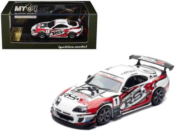 Toyota Supra (JZA80) RZ RHD (Right Hand Drive) #1 "Sport Service RSR" White with Graphics "Malaysia Exclusive" 1/64 Diecast Model Car by Ignition Model #1