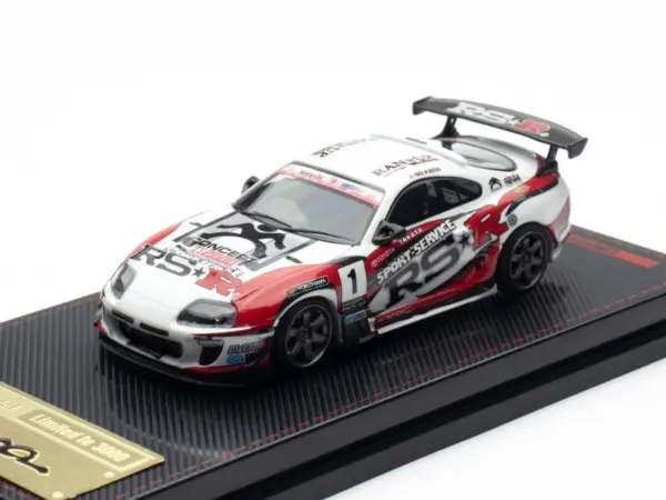 Toyota Supra (JZA80) RZ RHD (Right Hand Drive) #1 "Sport Service RSR" White with Graphics "Malaysia Exclusive" 1/64 Diecast Model Car by Ignition Model #5