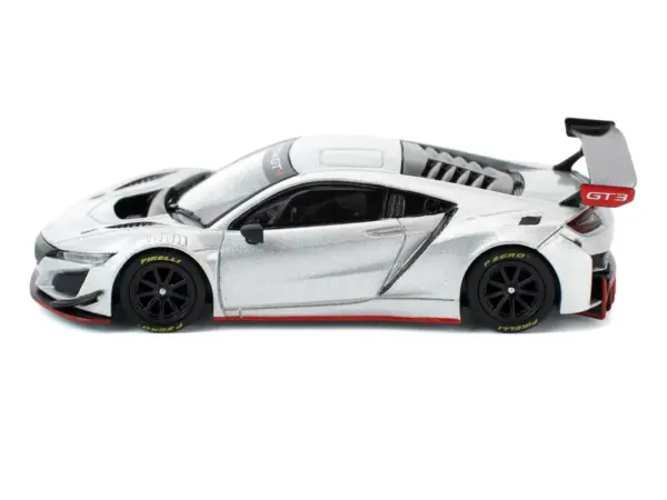 Honda NSX GT3 EVO22 Silver Metallic "Brazilian Event Exclusive" 1/64 Diecast Model Car by Pop Race #2