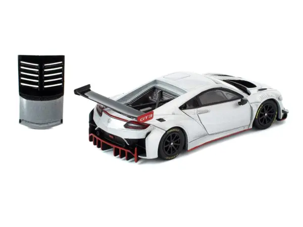 Honda NSX GT3 EVO22 Silver Metallic "Brazilian Event Exclusive" 1/64 Diecast Model Car by Pop Race #3