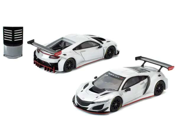 Honda NSX GT3 EVO22 Silver Metallic "Brazilian Event Exclusive" 1/64 Diecast Model Car by Pop Race #5