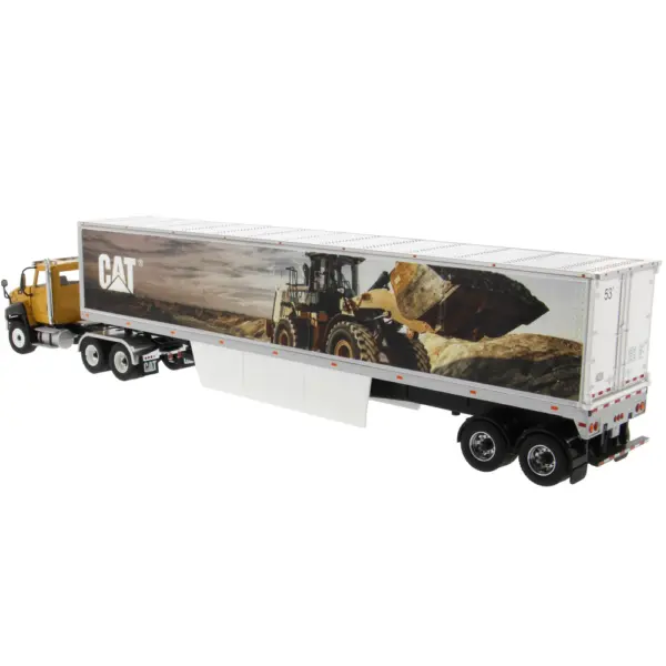 CAT Caterpillar CT660 Day Cab with Caterpillar Mural Dry Van Trailer "Transport Series" 1/50 Diecast Model by Diecast Masters #2