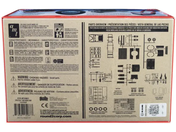 Skill 3 Model Kit 1980 Dodge Ram D-50 Pickup Truck "Coca-Cola" Four Bottle Crates 1/25 Scale Model by AMT #4