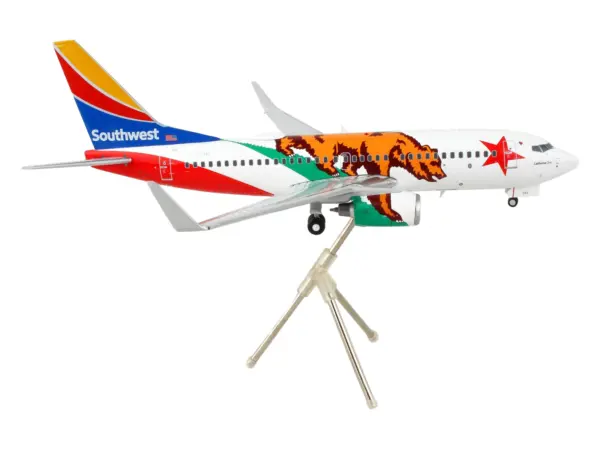Boeing 737-700 Commercial Aircraft "Southwest Airlines - California One" California Flag Livery "Gemini 200" Series 1/200 Diecast Model Airplane by GeminiJets #2
