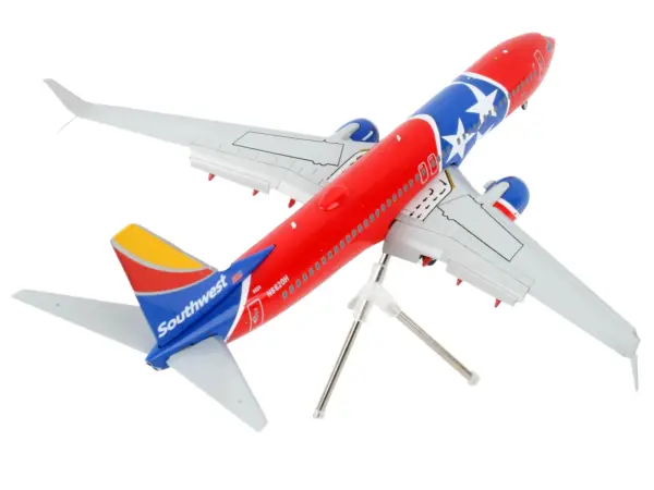 Boeing 737-800 Commercial Aircraft with Flaps Down "Southwest Airlines - Tennessee One" Tennessee Flag Livery "Gemini 200" Series 1/200 Diecast Model Airplane by GeminiJets #3