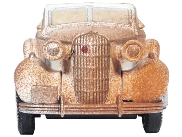 1936 Buick Special Convertible Coupe Beige (Rusted) "Junkyard Project" 1/87 (HO) Scale Diecast Model Car by Oxford Diecast #3