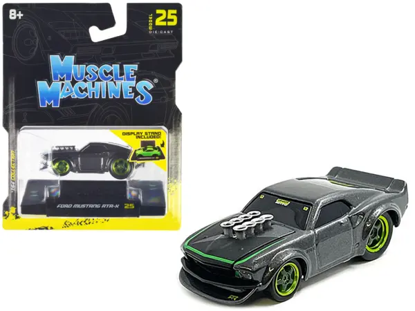 Ford Mustang RTR-X Gray Metallic 1/64 Diecast Model Car by Muscle Machines #1