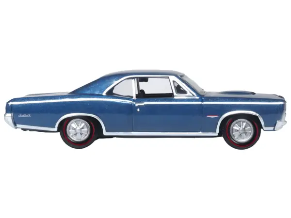 1966 Pontiac GTO Fontaine Blue Metallic 1/87 (HO) Scale Diecast Model Car by Oxford Diecast #2