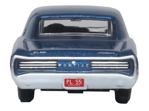 1966 Pontiac GTO Fontaine Blue Metallic 1/87 (HO) Scale Diecast Model Car by Oxford Diecast #4