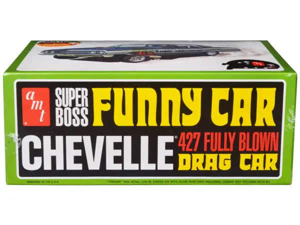 Skill 2 Model Kit 1965 Chevrolet Chevelle AWB Funny Car "Time Machine" 1/25 Scale Model by AMT #2