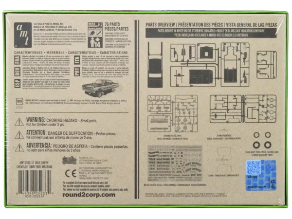Skill 2 Model Kit 1965 Chevrolet Chevelle AWB Funny Car "Time Machine" 1/25 Scale Model by AMT #4