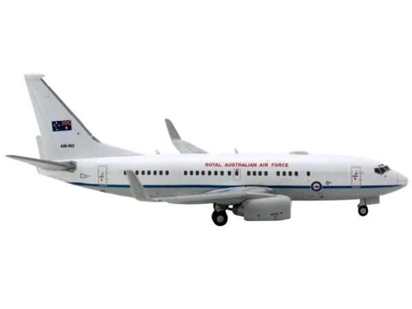 Boeing 737-700 Aircraft "Royal Australian Air Force" (A36-002) White with Blue Stripes "Gemini Macs" Series 1/400 Diecast Model Airplane by GeminiJets #2