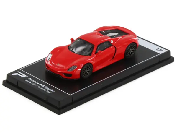 Porsche 918 Spyder Guards Red "Hypercar League Collection" 1/64 Diecast Model Car by PosterCars #2