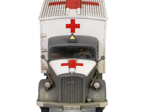 Opel-Blitz Kfz.305 Ambulance Gray and White (Weathered) "German Army" "Armoured Fighting Vehicle" Series 1/32 Diecast Model by Forces of Valor #2