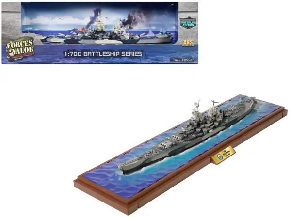 USS Missouri (BB-63) Iowa-class Battleship "Battle of Okinawa" (1945) United States Navy (Waterline Edition) "Battleship" Series 1/700 Diecast Model by Forces of Valor #1
