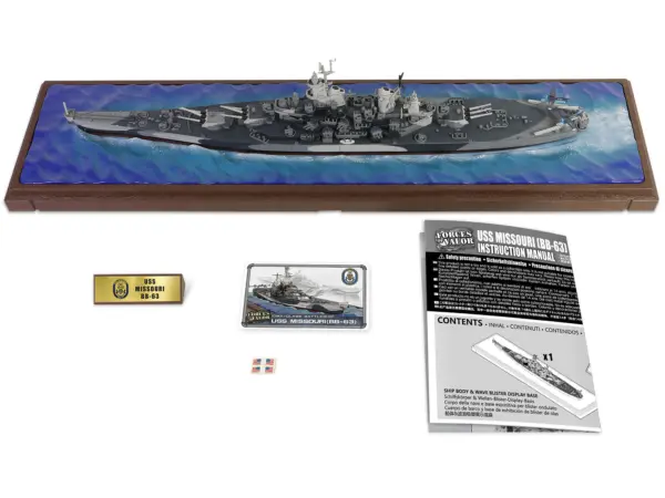 USS Missouri (BB-63) Iowa-class Battleship "Battle of Okinawa" (1945) United States Navy (Waterline Edition) "Battleship" Series 1/700 Diecast Model by Forces of Valor #4