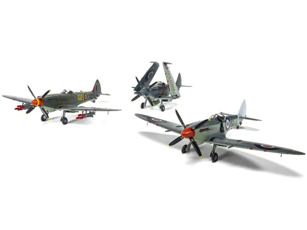 Level 3 Model Kit Supermarine Seafire F.XVII Fighter Aircraft with 3 Scheme Options 1/48 Plastic Model Kit by Airfix #2