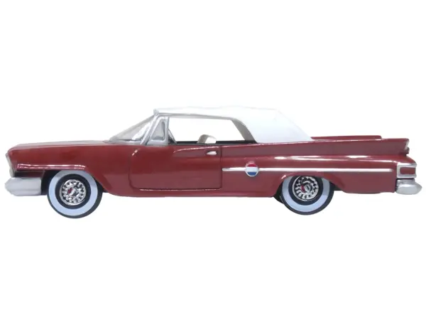 1961 Chrysler 300 Convertible (Closed Top) Cinnamon Brown Metallic with White Top 1/87 (HO) Scale Diecast Model Car by Oxford Diecast #2