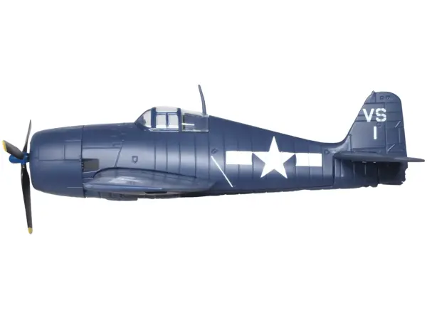 Grumman Hellcat F6F-5 Fighter Aircraft "Lt. Cdr. Willard E. Eder VS-1" (1945) United States Navy "Oxford Aviation" Series 1/72 Diecast Model Airplane by Oxford Diecast #2